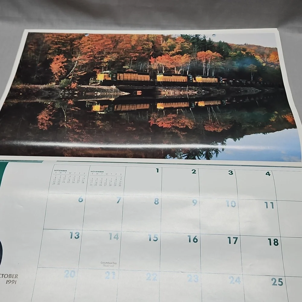 1991 Chicago And North Western System Railroad Calendar 